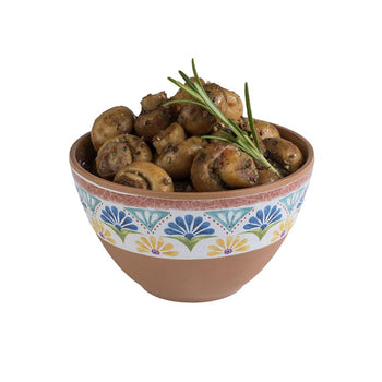 (6 sztuk) Miska - ARABESQUE - Melamina - 0,2 litra - Ø 100 mm - Terakota/Niebieski - Prime Gastro