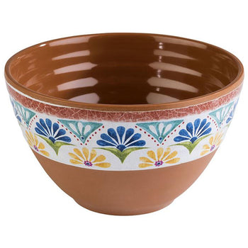 (6 sztuk) Miska - ARABESQUE - Melamina - 0,2 litra - Ø 100 mm - Terakota/Niebieski - Prime Gastro
