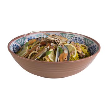 (6 sztuk) Miska - ARABESQUE - Melamina - 3 litry - Ø 310mm - Terakota/Niebieski - Prime Gastro