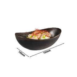 (6 sztuk) Miska - MARONE - melamina - 0,25 litra - 165x100 mm - czarno - brązowa