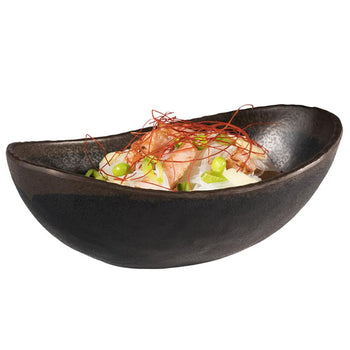 (6 sztuk) Miska - MARONE - melamina - 0,25 litra - 165x100 mm - czarno-brązowa - Prime Gastro