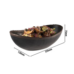 (6 sztuk) Miska - MARONE - melamina - 0,6 litra - 220x130 mm - czarno - brązowa