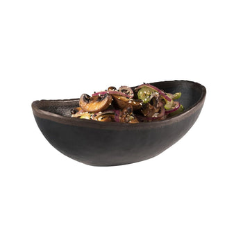 (6 sztuk) Miska - MARONE - melamina - 0,6 litra - 220x130 mm - czarno-brązowa - Prime Gastro