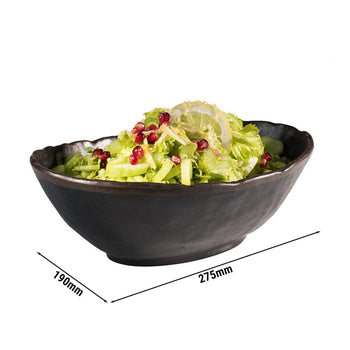 (6 sztuk) Miska - MARONE - melamina - 1,4 litra - 275x190 mm - czarno-brązowa - Prime Gastro