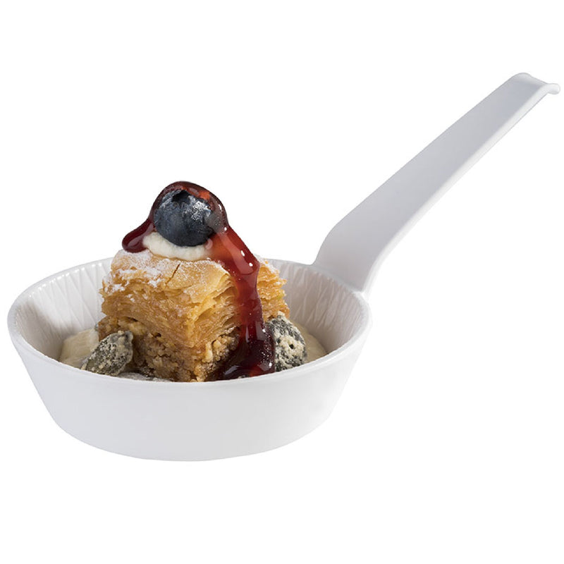 (48 sztuk) Miseczka - MINI - melamina - 70 ml - Ø 85 mm - z uchwytem - biała