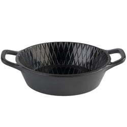 (60 sztuk) Miska - MINI - melamina - 70 ml - Ø 85 mm - z uchwytami do przenoszenia - czarna