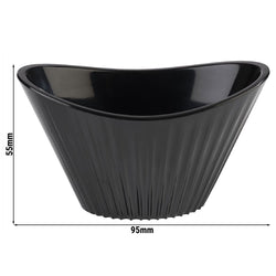 (48 sztuk) Miska - MINI - melamina - 70 ml - 95x55 mm - czarna