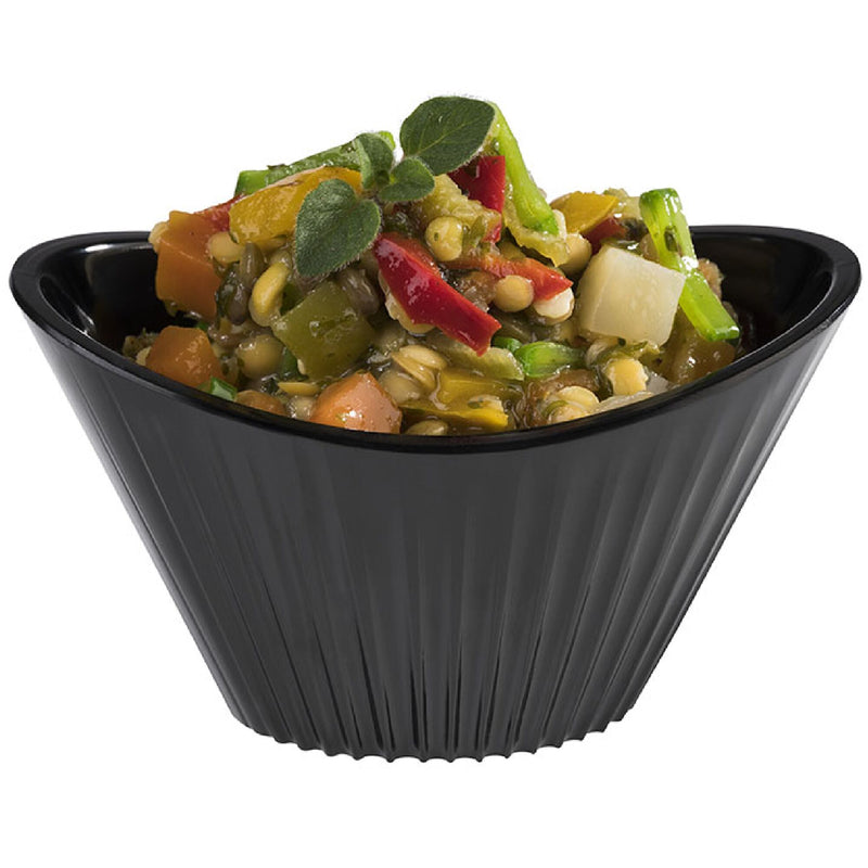 (48 sztuk) Miska - MINI - melamina - 70 ml - 95x55 mm - czarna