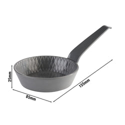 (48 sztuk) Miseczki do dipów - MINI - melamina - 70 ml - 155x85mm - z uchwytem - szary