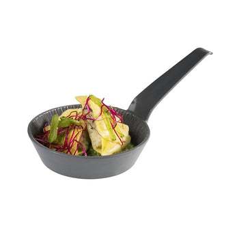 (48 sztuk) Miseczki do dipów - MINI - melamina - 70 ml - 155x85mm - z uchwytem - szary - Prime Gastro