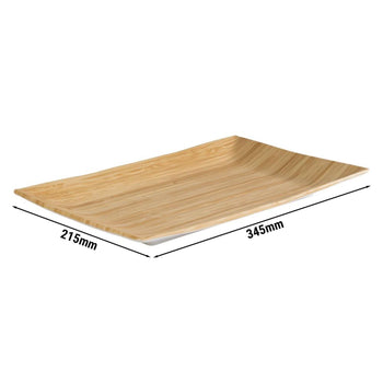 (6 sztuk) Taca - BAMBOO - melamina - 345 x 215 mm - wysokość: 30 mm - Prime Gastro
