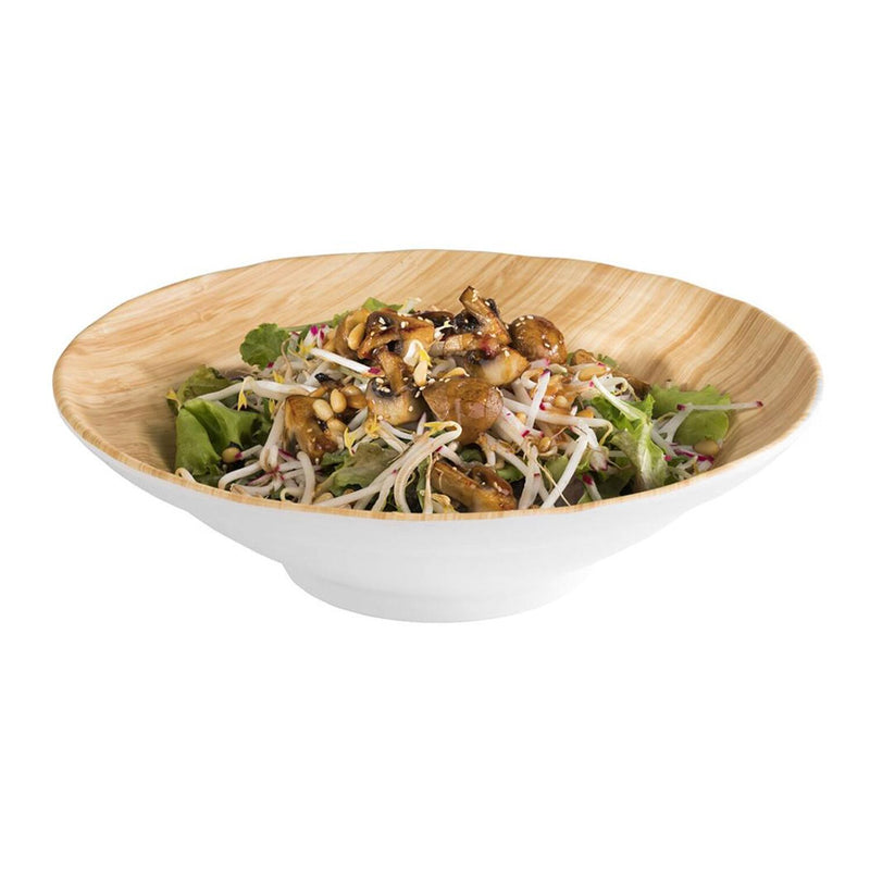 (6 sztuk) Miska - BAMBOO - melamina - 2 litry - Ø 305 mm - biała