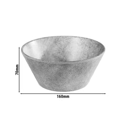 (6 sztuk) Miska - ELEMENT - Melamina - 0,5 litra - Ø 160 mm - Szara