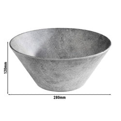 (6 sztuk) Miska - ELEMENT - Melamina - 3 litry - Ø 280 mm - Szary