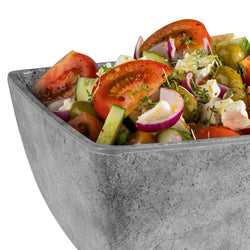 (6 sztuk) Miska - ELEMENT - Melamina - 1,5 litra - kwadratowa - szara