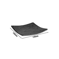 (6 sztuk) Taca - DARK WAVE - melamina - 140 x 140 mm - wysokość: 20 mm