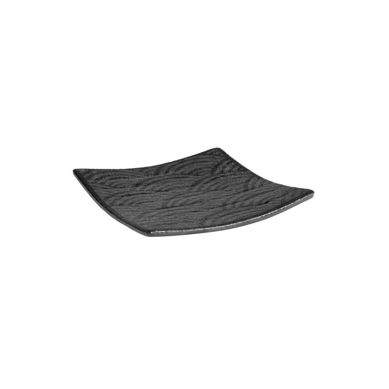 (6 sztuk) Taca - DARK WAVE - melamina - 140 x 140 mm - wysokość: 20 mm