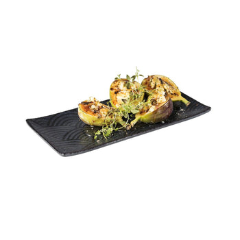 (6 sztuk) Taca - DARK WAVE - melamina - 230 x 105 mm - wysokość: 15 mm - Prime Gastro