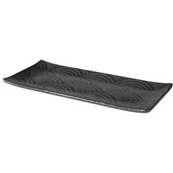 (6 sztuk) Taca - DARK WAVE - melamina - 230 x 105 mm - wysokość: 15 mm