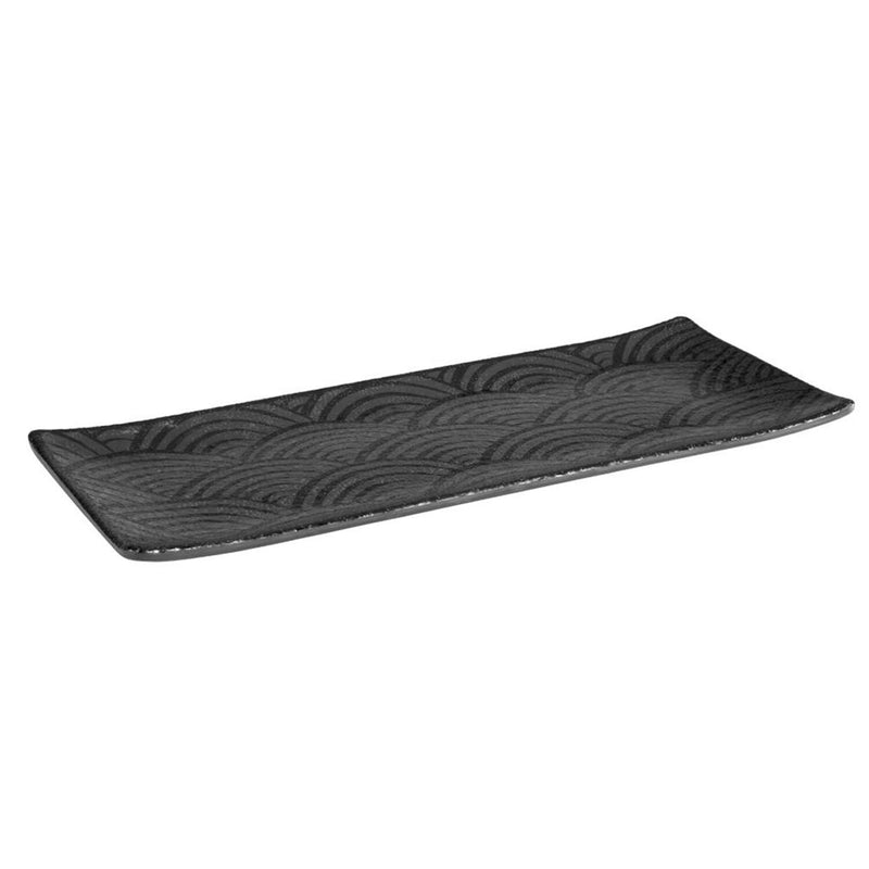 (6 sztuk) Taca - DARK WAVE - melamina - 290 x 120 mm - wysokość: 15 mm