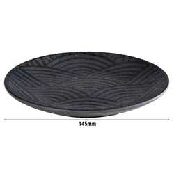 (6 sztuk) Talerze - DARK WAVE - melamina - Ø 145 mm