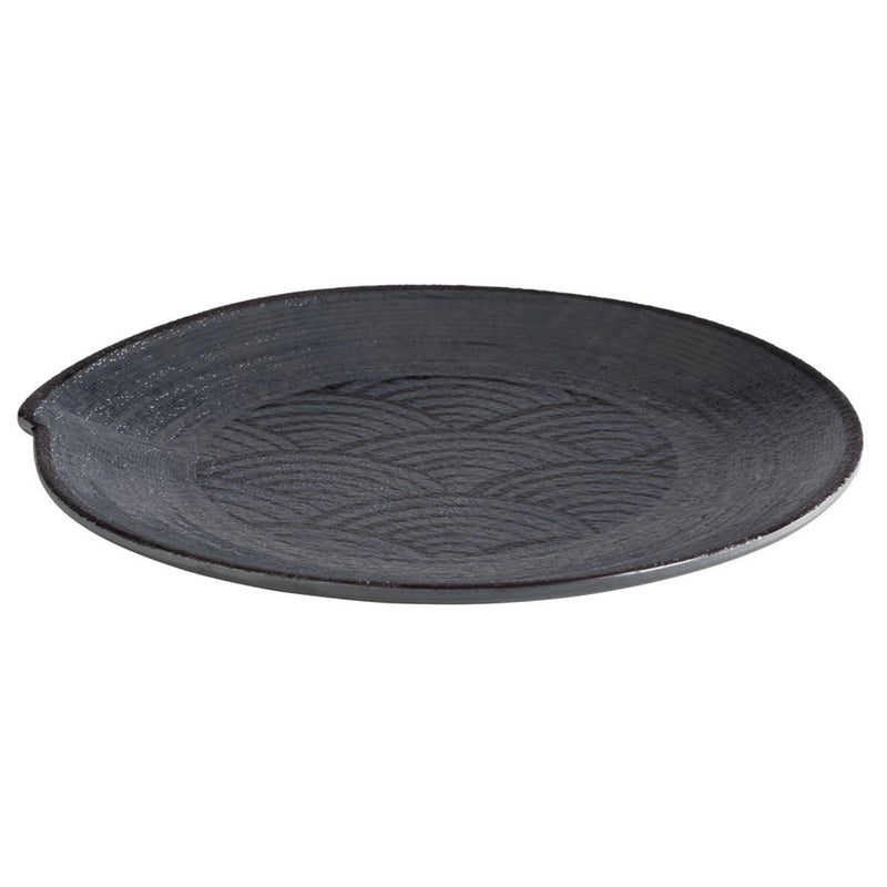 (6 sztuk) Talerze - DARK WAVE - melamina - Ø 220 mm