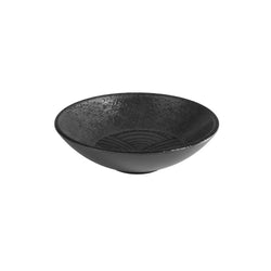 (6 sztuk) Miska - DARK WAVE - melamina - 0,5 litra - Ø 175 mm - czarna