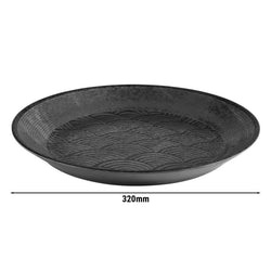 (6 sztuk) Miska - DARK WAVE - melamina - Ø 320 mm - czarna