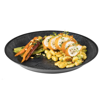 (6 sztuk) Miska - DARK WAVE - melamina - Ø 320 mm - czarna - Prime Gastro