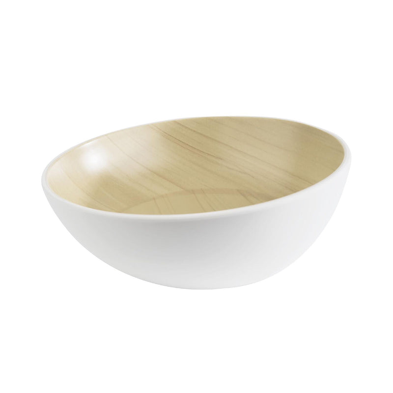 (6 sztuk) Miska - FRIDA - Melamina - 1 litr - Ø 215 mm - Biały