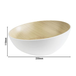 (6 sztuk) Miska - FRIDA - Melamina - 1,6 litra - Ø 250 mm - Biały