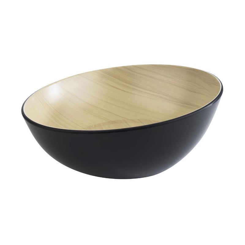 (6 sztuk) Miska - FRIDA - Melamina - 1,6 litra - Ø 250 mm - Czarny