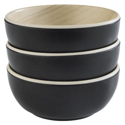 (6 sztuk) Miska - FRIDA - melamina - 0,1 litra - Ø 85 mm - czarna