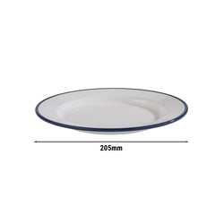 (6 sztuk) Talerze - ENAMEL LOOK - melamina - Ø 205 mm, wys.: 20 mm