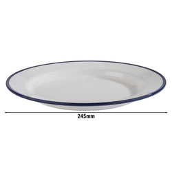 (6 sztuk) Talerze - ENAMEL LOOK - melamina - Ø 245 mm, wys.: 25 mm