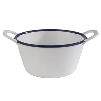 (6 sztuk) Miska - ENAMEL LOOK - melamina - 0,3 litra - z uchwytami - biała - Prime Gastro