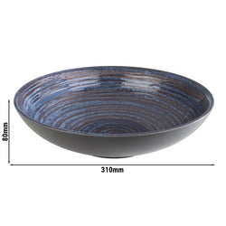 (6 sztuk) Miska - LOOPS - Melamina - 2 litry - Ø 310 mm - Niebieski