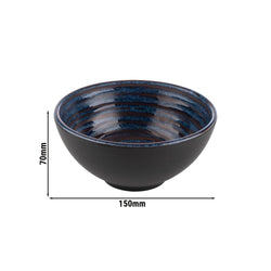 (6 sztuk) Miska - LOOPS - Melamina - 0,5 litra - Ø 150 mm - Niebieski