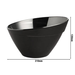 (6 sztuk) Miska - BALANCE - Melamina - 1,5 litra - Ø 210 mm - Czarny