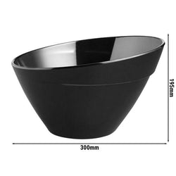 (6 sztuk) Miska - BALANCE - Melamina - 5 litrów - Ø 300 mm - Czarny