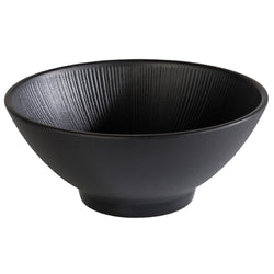 (6 sztuk) Miska - NERO - Melamina - 0,9 litra - Ø 190 mm - Czarny