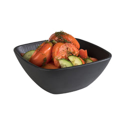 (6 sztuk) Miska - NERO - melamina - 1,5 litra - kwadratowa - czarna