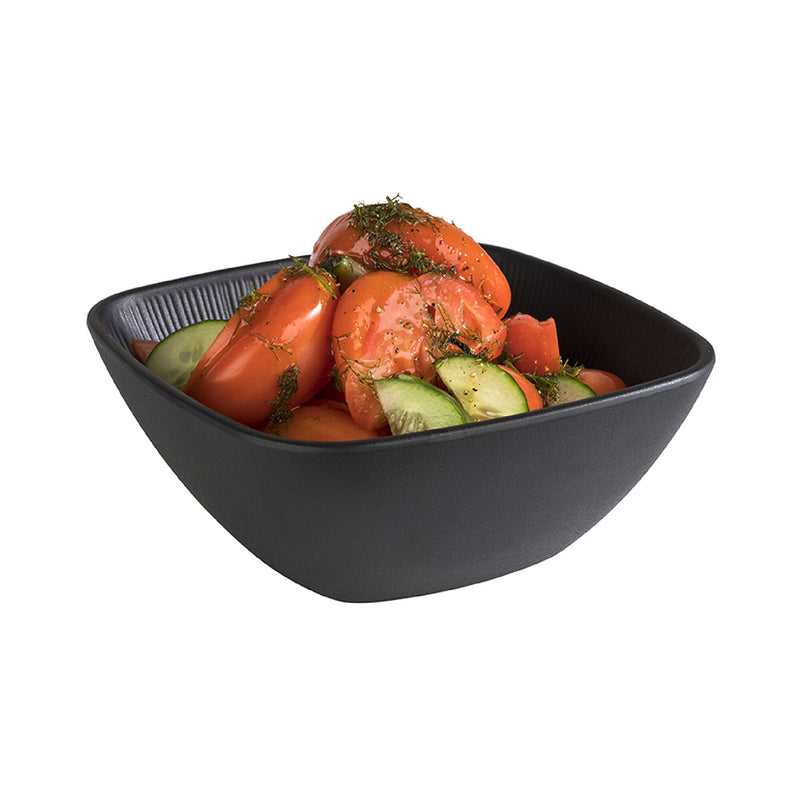 (6 sztuk) Miska - NERO - melamina - 1,5 litra - kwadratowa - czarna