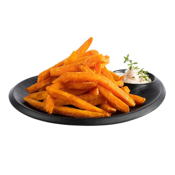 (6 sztuk) Talerze - NERO - melamina - 240 x 200 mm - z miseczką na dip 40 ml - Prime Gastro