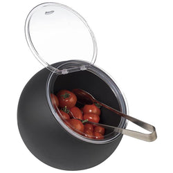 Zestaw do serwowania - MOON - zestaw 2 - częściowy - zawiera miskę melaminową 0,8 litra i pokrywkę - czarny