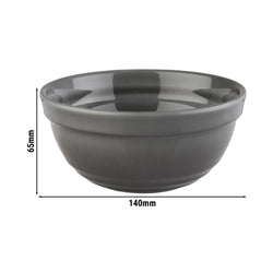 (6 sztuk) Miska - EMMA - melamina - 0,5 litra - Ø 140 mm - szara
