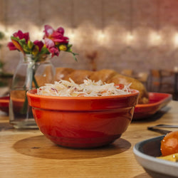 (6 sztuk) Miska - EMMA - melamina - 0,5 litra - Ø 140 mm - czerwona