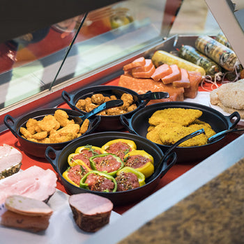 (6 sztuk) Miska - PADELLA - melamina - 1,5 litra - Ø 210 mm - czarna - Prime Gastro