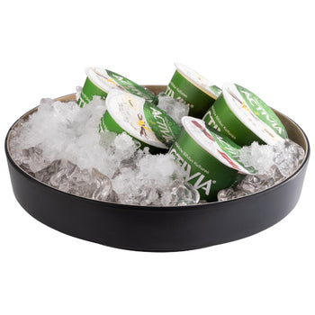 (6 sztuk) Miska - FRIDA - 2-częściowa - melamina - Ø 255 mm - z wkładem ociekającym - czarna - Prime Gastro