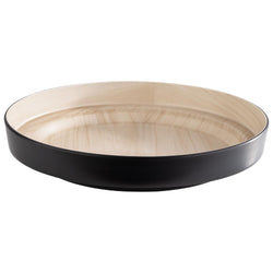 (6 sztuk) Miska - FRIDA - 2 - częściowa - melamina - Ø 330 mm - z wkładem ociekającym - czarna